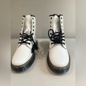 Dr. Martens  Combat Boots - White, Size 6 thumbnail 3