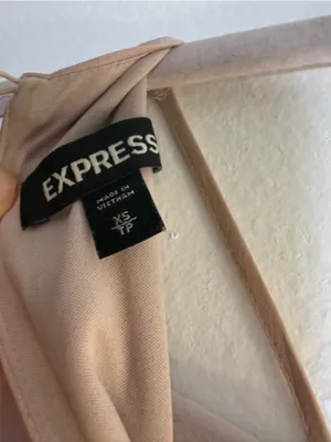 Express Blush Pink High-Low Halter Dress with Waist Tie thumbnail 5