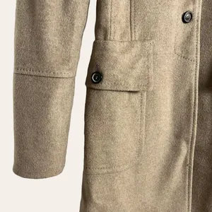 Zara Taupe Brown Single Breasted Wool Blend Over Coat Size Small thumbnail 6
