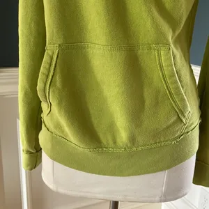 Retro Aeropostale Hoodie Lime Green Pullover Sweatshirt Womens Medium thumbnail 3