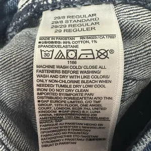 GAP High Rise Stride Relaxed Fit Wide-Leg Jeans Womens 29/8R Medium Wash Denim thumbnail 6