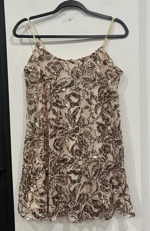 Windsor Pink Sequin Mini Dress Size Small Party Cocktail thumbnail 1