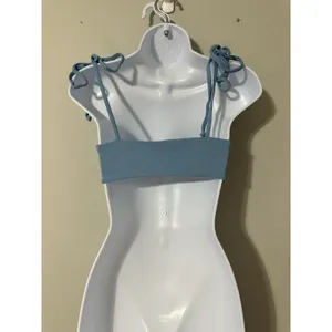 Dippin Daisys Zuma Swim Bikini Top Tides Blue‎ Ribbed NWOT Size S thumbnail 6