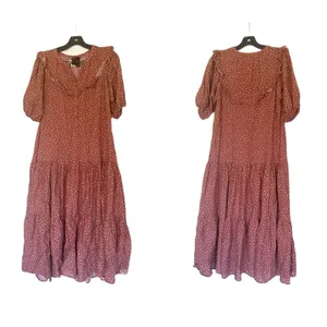 Christy Dawn Dress Emilia‎ Floral Midi Cotton Rooibos Harvest S EUC thumbnail 2