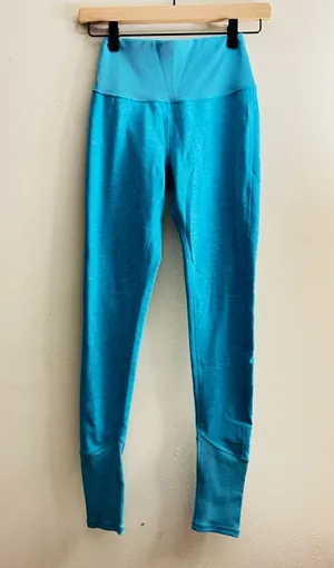 Alo Yoga Bright Aqua Heather Alosoft Lounge Leggings Womens XS thumbnail 1