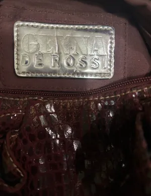 Vintage Genna De Rossi Faux-Croc Ruffle Shoulder Bag thumbnail 3