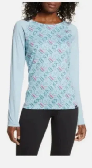 Patagonia Capilene Midweight Crewneck Top IceFall Big Sky Blue Size‎ Medium thumbnail 1