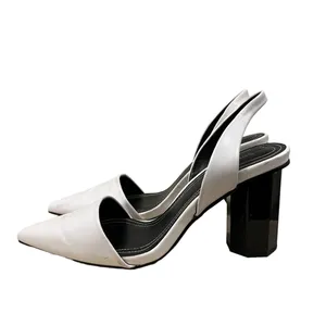 Bershka Interest White & Black Mixed Mid Pointed Toe Heel 6.5/37‎ thumbnail 3