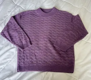 Vintage 80s Purple Womens Pullover Sweater Cardigan Made In USA Whimsy‎ Retro thumbnail 1