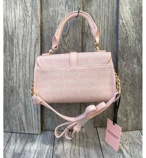 Juicy Couture | Blush Pink Heart Charm Shoulder Bag with Logo Print thumbnail 2