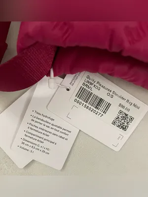 Lululemon NWT Quilty Pleasures Shoulder Bag Mini 5L Berry Rumble Pink Wordmark thumbnail 5
