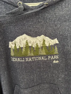New Denali National Park Hoodie Woman’s Navy Blue Sweatshirt Outdoor, Sz S/M thumbnail 2