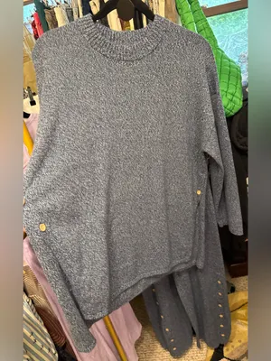 NWT Free People Free-Est Button Up Sweater Set - Blue Sea Combo - XS thumbnail 12