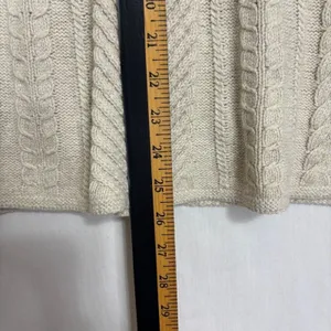 J. Jill‎ Sweater Tunic Cream Cable Knit Herringbone Wool Blend Fisherman Cabin S thumbnail 9