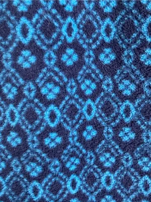 Lands End Women’s XL 18 Blue Teal Geometric Fleece Quarter Zip Pullover Gorpcore thumbnail 9