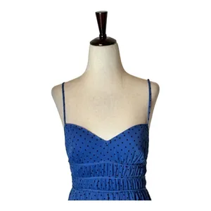 La Maison Talulah Dress Womens Small‎ Blue And Black Polka Dot Sorrento Midi thumbnail 5