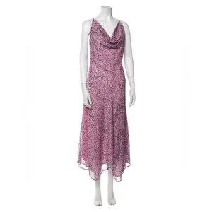 Misha Collection Printed Long Sleeveless Cowl Neck Dress Size 10 NWT thumbnail 4