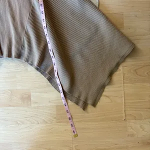 ANTHROPOLOGIE Mock Neck‎ Ribbed Knit Midi Dress Size Large Tan thumbnail 10