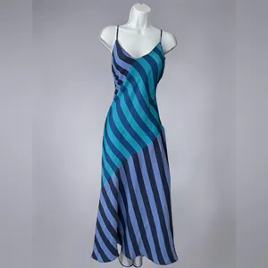 Saunders- Striped Blue Maxi Dress Size 6 thumbnail 6