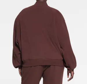 SKIMS FLEECE LOUNGE JACKET 'COCOA' thumbnail 7