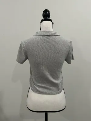 Forever 21 Ribbed Button Up Crop Top thumbnail 4