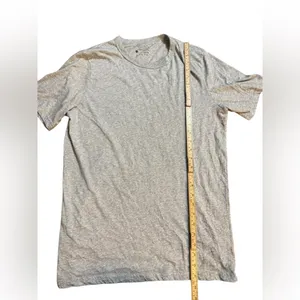 Perry Ellis Womens Light Gray Casual Short Sleeve Tee Sz‎ L thumbnail 5
