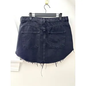 NWT Free People We the Free Sky High Black Denim Mini Skirt Size 10 Indie Sleaze thumbnail 8