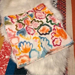 Anthropologie Poppies Handpainted Skirt thumbnail 1