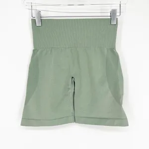 NVGTN High Rise Ribbed Bike Shorts XS Green thumbnail 2