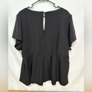 Torrid Black Stretch Crepe Sweetheart‑Neck Peplum Blouse Size‎ 3 thumbnail 8