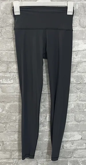 TNA Charcoal Grey High-Waisted Ribbed Leggings thumbnail 1
