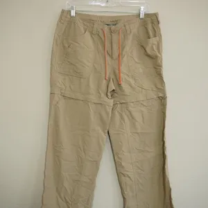 The North Face Women's Size 10 Tan Convertible Hiking Pants Zip Off Shorts Khaki thumbnail 2