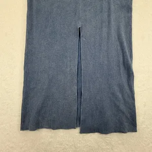 House of Harlow 1960 Ribbed Knit Maxi Skirt Blue Cotton Blend Womens Medium‎ thumbnail 9