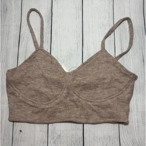 Zara Bustier Crop Top Cami Womens Size Small Light Pink Strappy Babydoll Fairy thumbnail 3