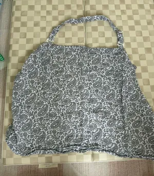 Women’s Grey White Paisley Print Nursing Cover Adjustable Pouch NEW thumbnail 1