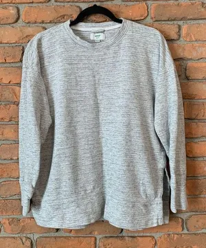 Aerie Womens XS Sweatshirt Heather‎ Gray Side Slit Crew Neck Loungewear Pullover thumbnail 1