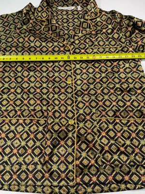 Victoria's Secret Gold Geometric Satin Pajama Set Size Large thumbnail 4