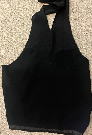 halter neck top Black thumbnail 1