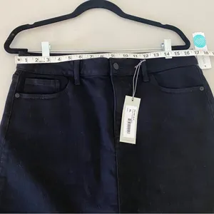 Stitch Fix JustUSA Ladies A-Line Frayed Black Tatiana Denim Jean Skirt Large NWT thumbnail 5