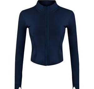 NWT ~ Short Blue Cropped Workout Activewear Yoga Jacket ~ Women's SMALL thumbnail 2