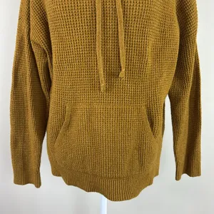 Aerie Waffle Knit Hoodie‎ in Mustard Yellow Size Medium thumbnail 6
