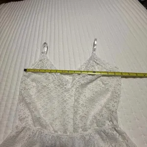 Frederick’s Of Hollywood White Floral Lace Romper Lingerie Sz L Large thumbnail 3
