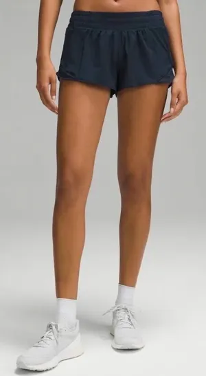 Navy Blue Lululemon Hotty Hot 2.5" Shorts  thumbnail 1