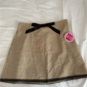 Y2K Gingham Satin Bow Plaid Lace Trim Mini Skirt thumbnail 7