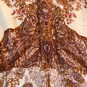 Free People Lady Luck Dress L Cream/Rust thumbnail 10