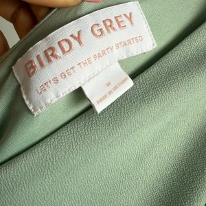 Birdy‎ Grey sz M green flutter sleeve maxi dress thumbnail 6