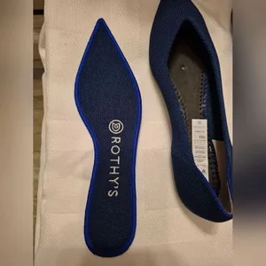 NWOB Rothy' The Point In Maritime Navy Flats Shoes thumbnail 10
