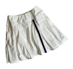 White Pleated Golf Skort Tenniscore Navy Stripe Country Club Athletic Skirt XS‎ thumbnail 1