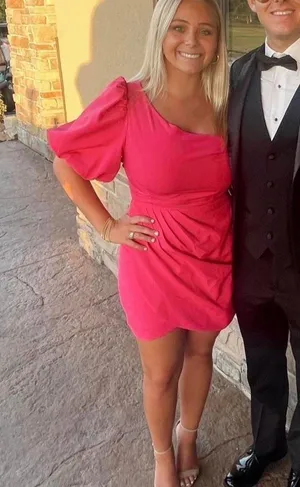 Boutique Pink One Shoulder Dress thumbnail 1