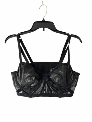 Torrid NWT Unlined Longline Underwire Bralette Black Faux Leather size 0 thumbnail 3